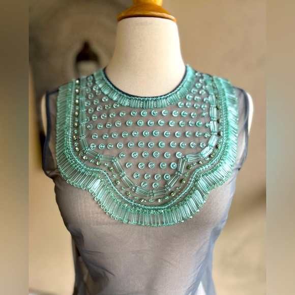 Prada embellished sheer top size 38 (Europe) or S/4 American - Picture 2 of 8